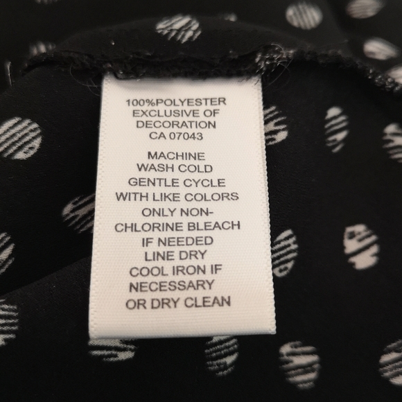 Spense Abstract Polka Dot Smocked Sleeve Detail Flowy Keyhole Back Sz L - Picture 9 of 9